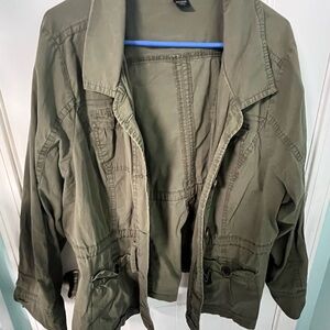 Lane Bryant Button Up Shirt in Olive